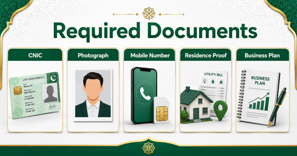 Documents required for Ehsaas interest-free loan application