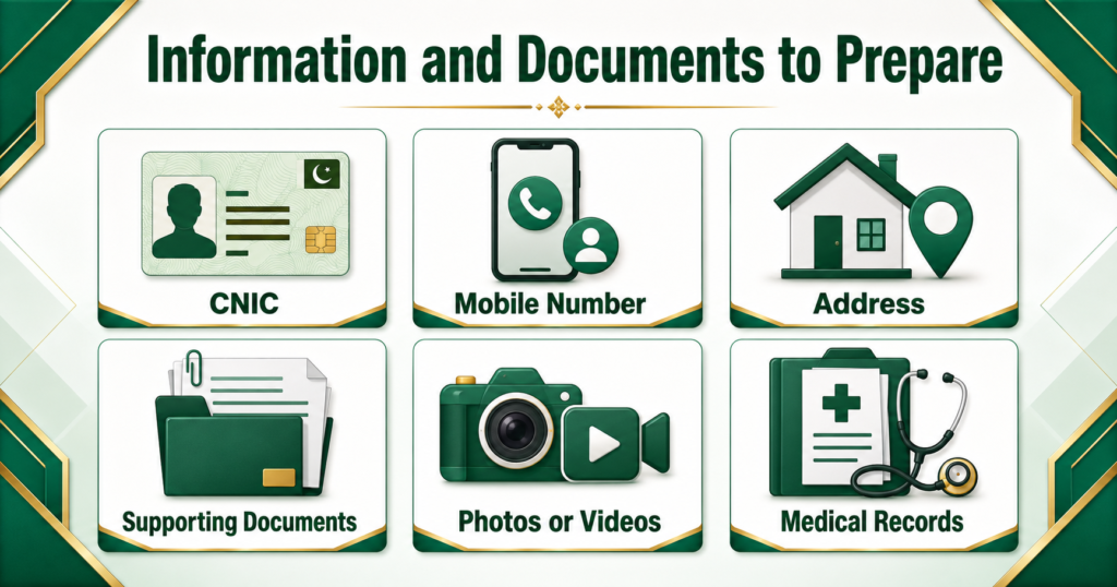 Documents required for Maryam Ko Batayn complaint registration