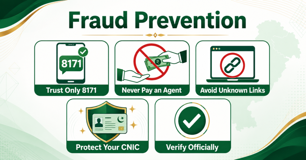 Ehsaas 8171 fraud prevention tips
