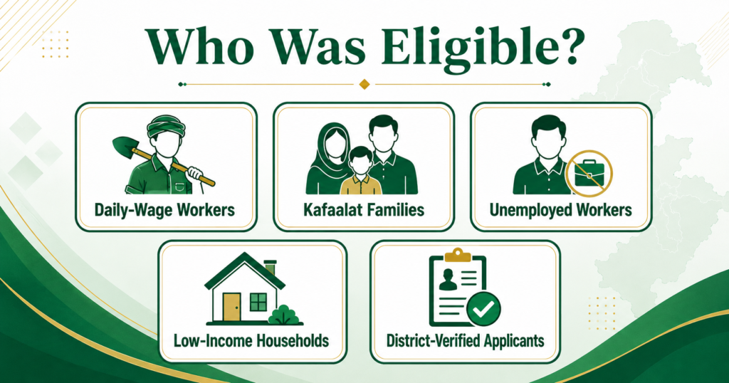 Ehsaas Emergency Cash eligibility criteria