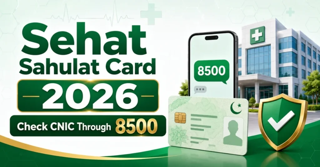 Sehat Sahulat Card 2026 eligibility check through 8500