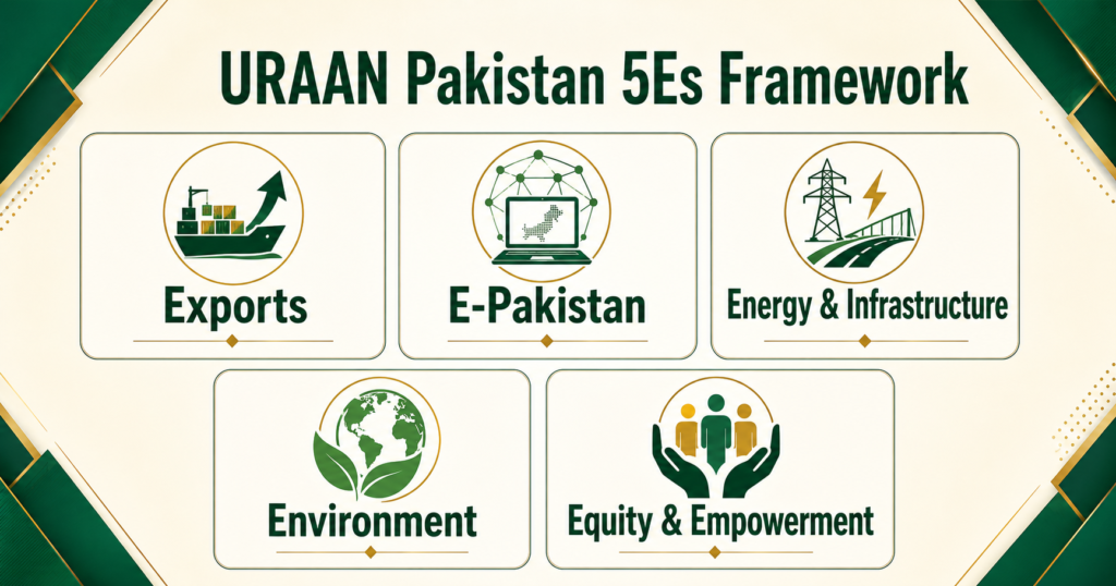 URAAN Pakistan 5Es Framework explained