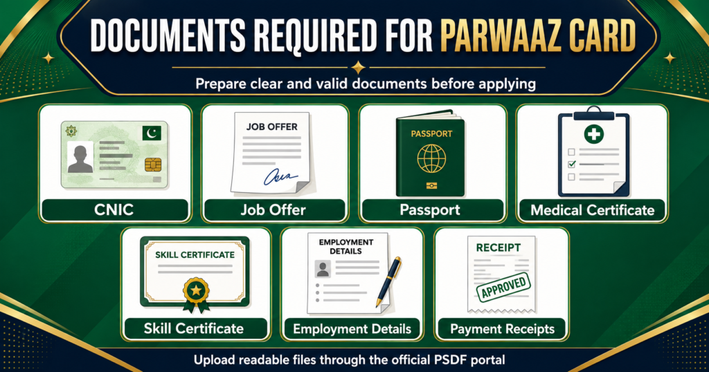 Documents required for Parwaaz Card loan application 2026