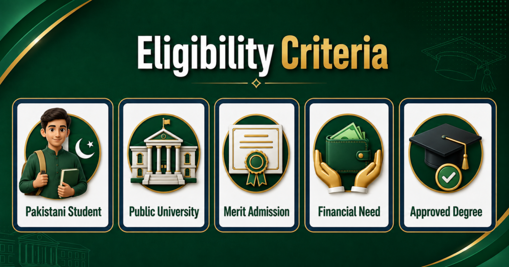 Ehsaas Scholarship eligibility criteria for students