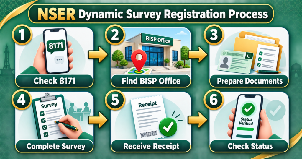 NSER dynamic survey registration process in Pakistan