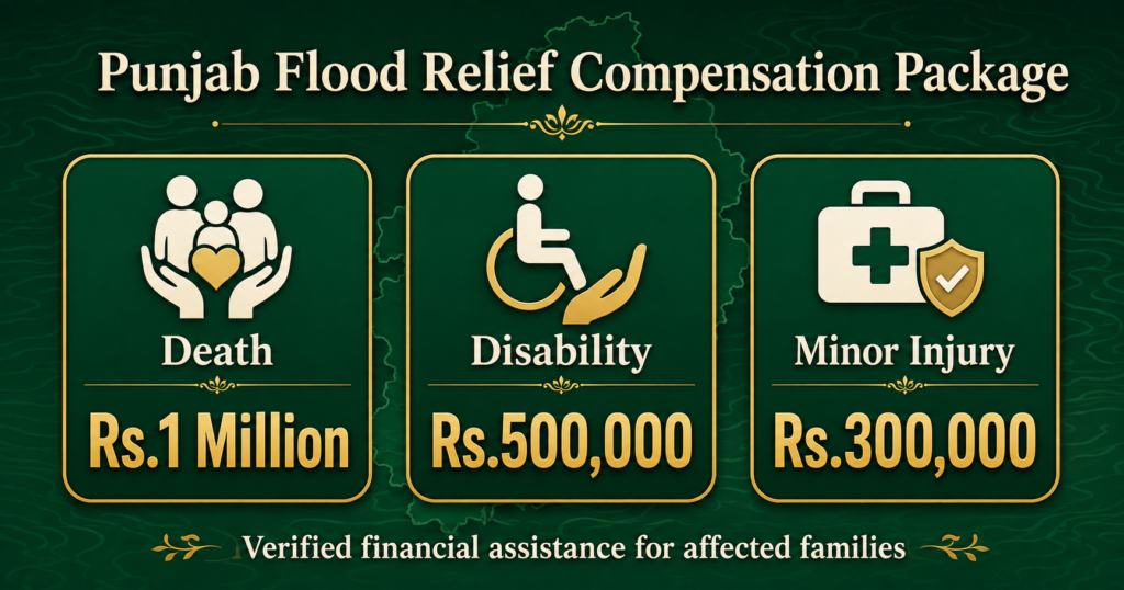 Punjab flood relief compensation for death and injuries