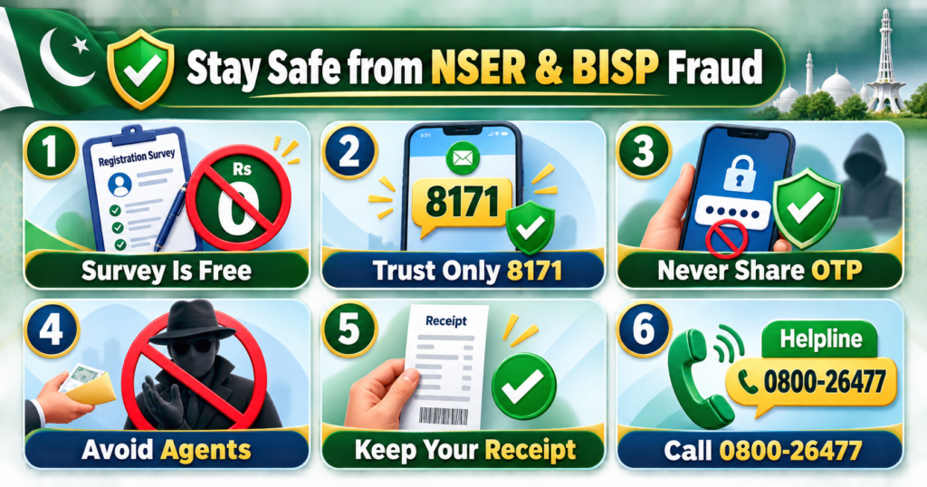 Safety tips for NSER and BISP applicants