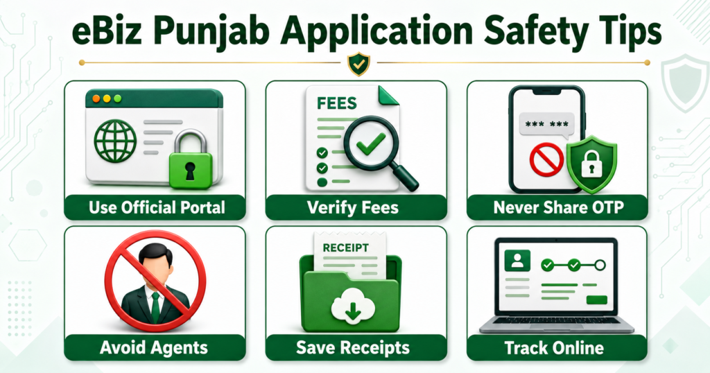eBiz Punjab application safety and fraud-protection tips