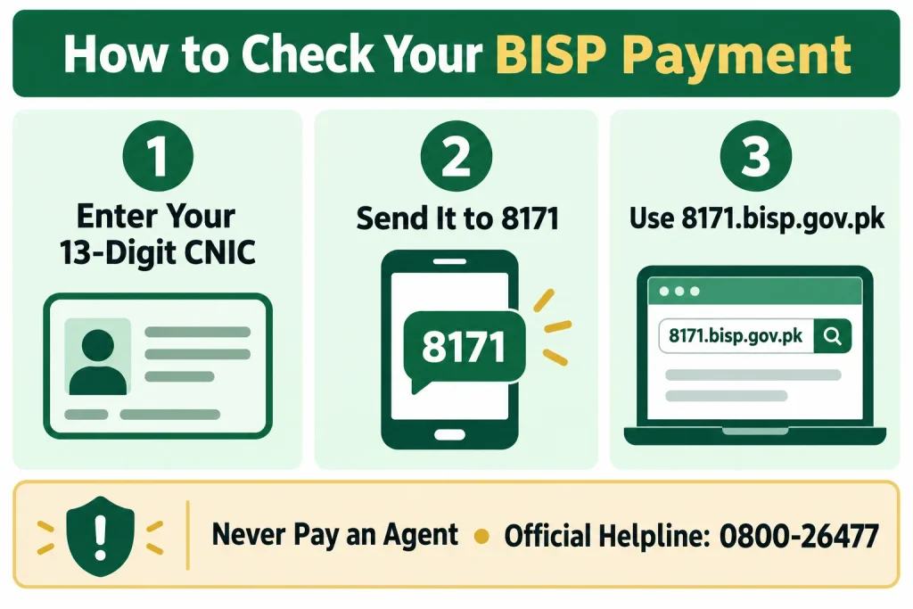 How to Check BISP 8171 September Payment by CNIC